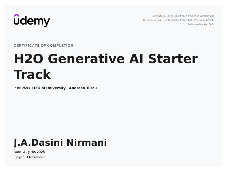 𝐇𝟐𝐎 𝐆𝐞𝐧𝐞𝐫𝐚𝐭𝐢𝐯𝐞 𝐀𝐈 𝐒𝐭𝐚𝐫𝐭𝐞𝐫 𝐓𝐫𝐚𝐜𝐤