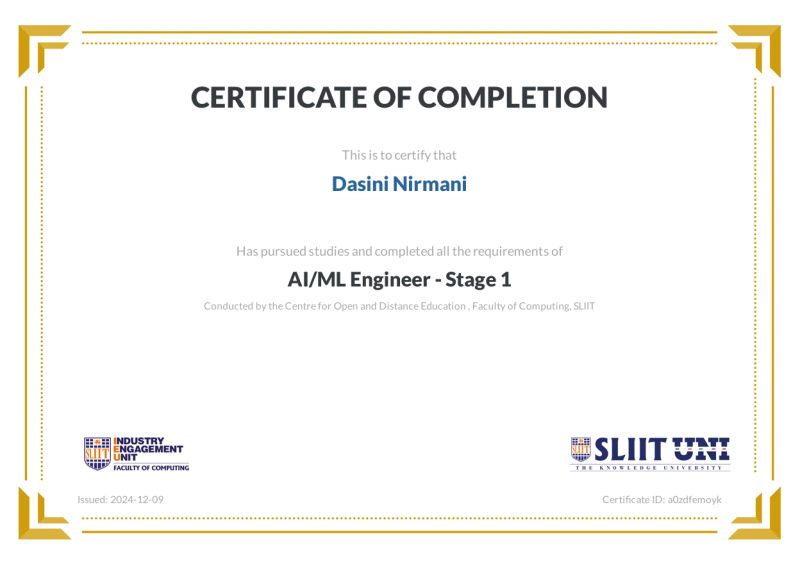 AI/ML Engineer - Stage 1